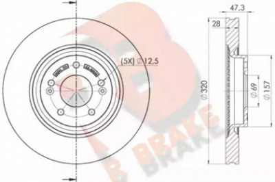 R BRAKE 78rbd25271 -  Тормозной диск